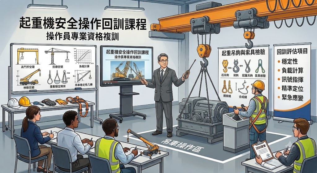 1140709 第八屆第1次教育訓練-具危險性機械固定式起重機操作暨吊掛作業人員在職教育訓練(回訓)